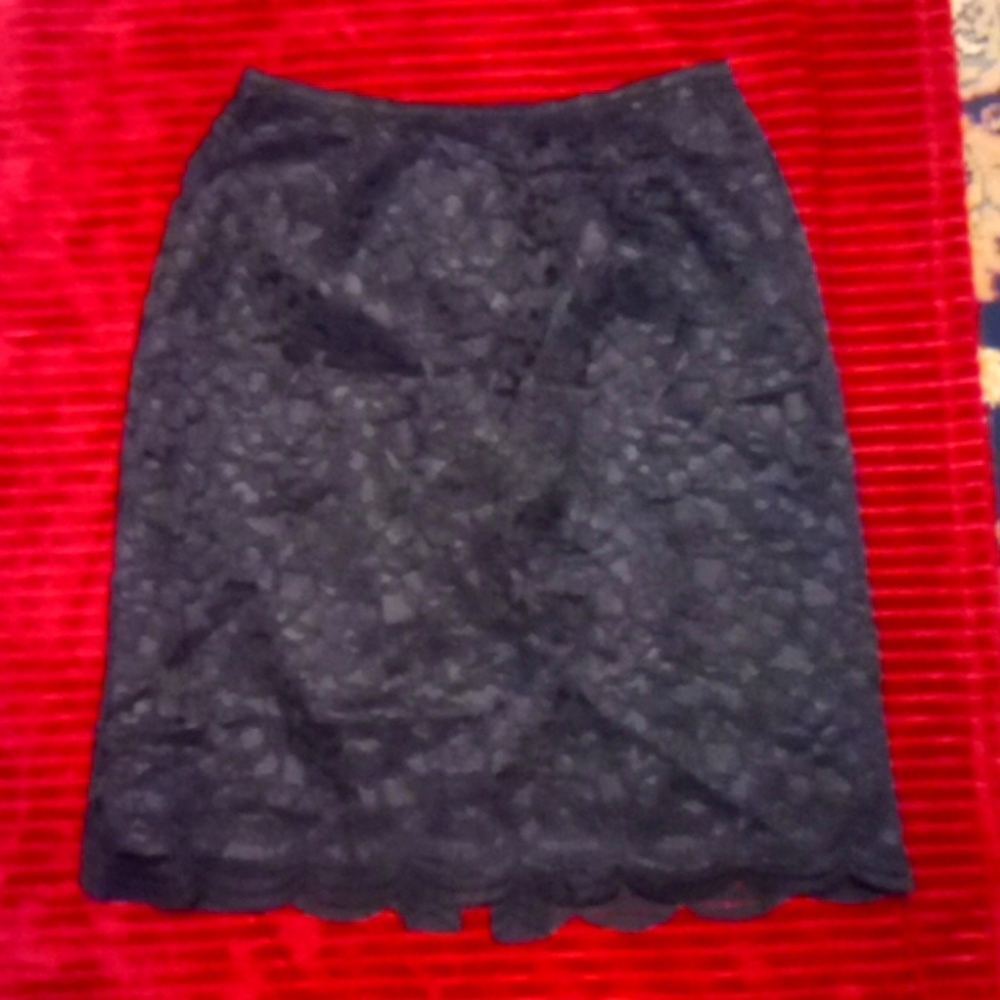 Women's black lace skirt